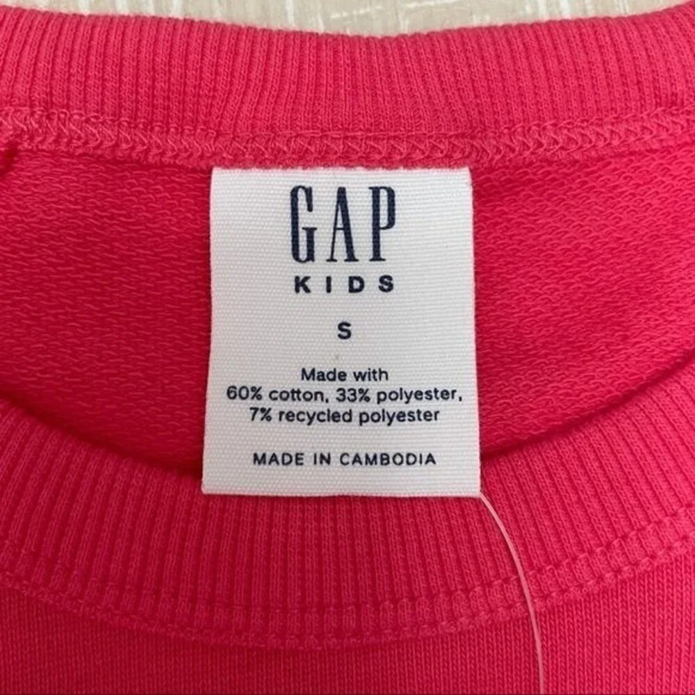Gap Kids French Terry Dress in Coral with White Flowers size 6-7